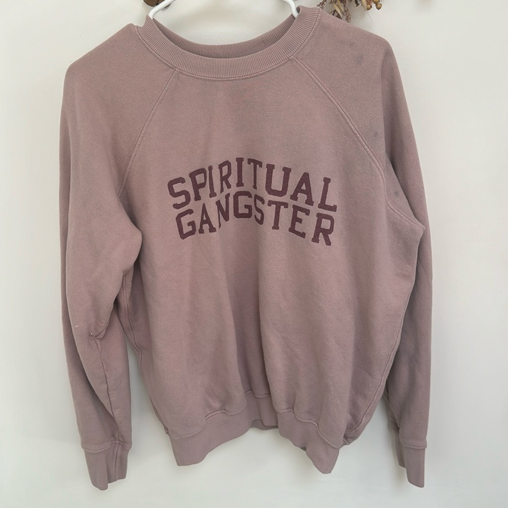 Spiritual Gangster Crewneck Sweatshirt, MEDIUM, 100% cotton, FLAWED